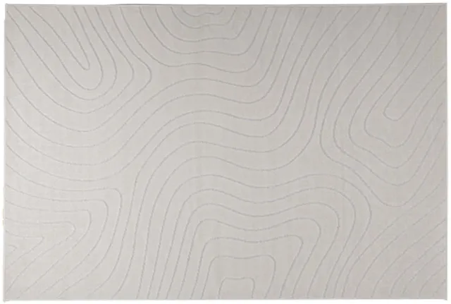 vidaXL Binnen- - en - buitenkleed - PALMERAS - Crème - 200 - x - 280 - cm - Polyester