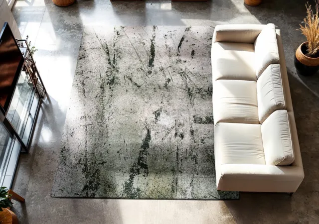 Louis de Poortere Wasbaar Binnen & Buiten Vloerkleed - 290 x 290 cm - Louis De Poortere Sol Alpine - Laagpolig Tapijt - Gerecycled PET - Made in Belgium - Circulair Groen