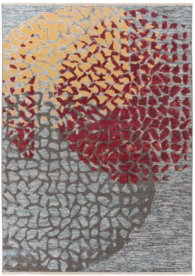 Dutch XXL Laagpolig Vloerkleed | Tapijt | Milan | Abstract | Multi/Rood Multi / Rood