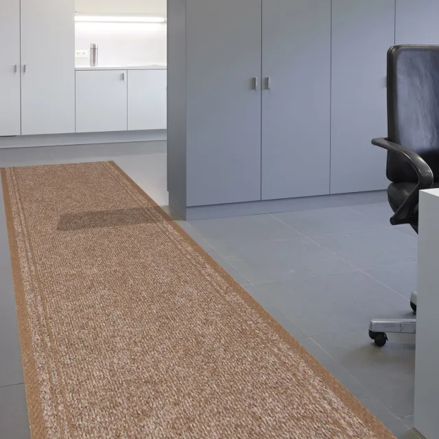 JYG Tapijtloper Club Beige 66 x 650 cm - Keukenloper - Anti Slip - snijdbaar