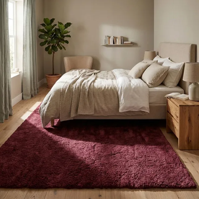 Fraai Wasbaar hoogpolig vloerkleed - Ziggy Rood | Warm - 160x230cm