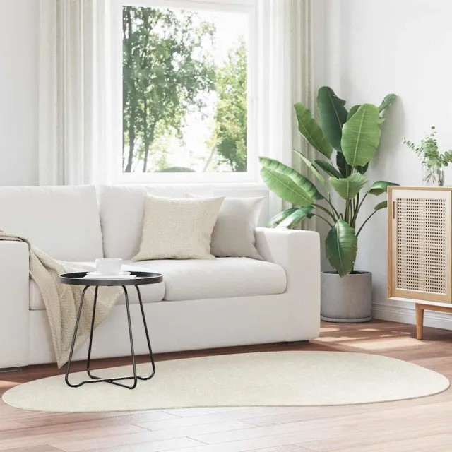 vidaXL Tapijt HUARTE Crèmekleurig 140 x 200 cm Polyester, foto 2