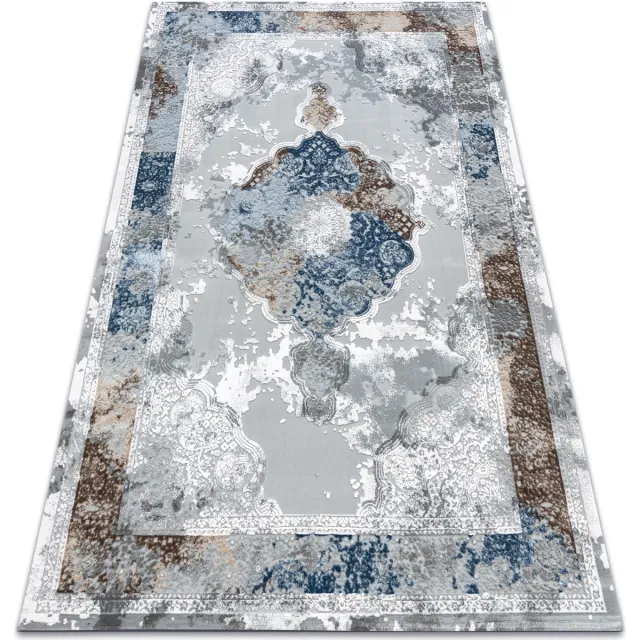 RUGSX Kleden Rugsx Tapijt ACRYL VALS 09987A C69 74 Ornament 80x100 cm Grijs