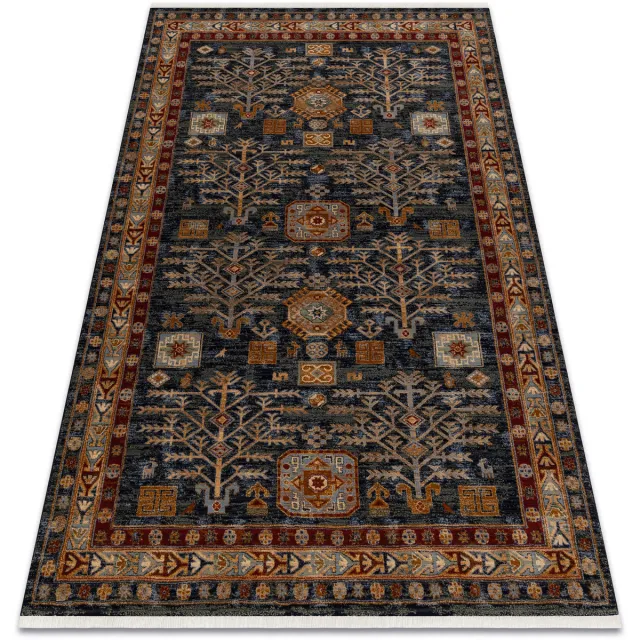 RUGSX Kleden Rugsx Wollen tapijt KESHAN Frame oosters 6174/53511 mari 160x230 cm Blauw