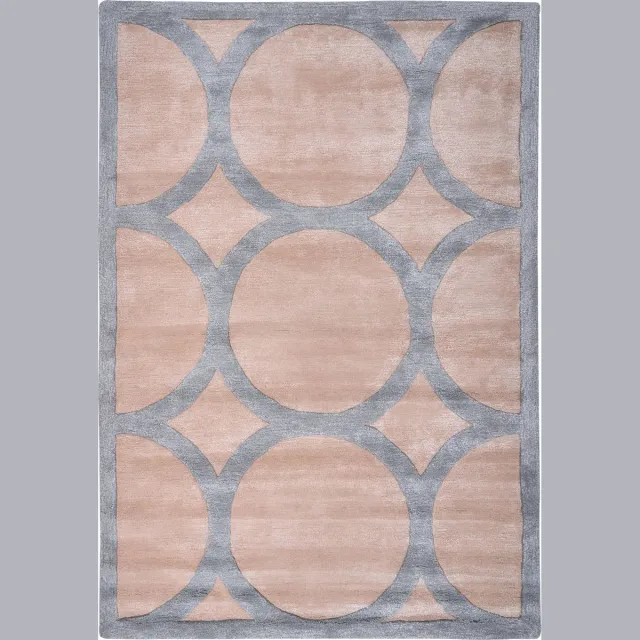 Beliani MALAN - Vloerkleed - Zandbeige - Viscose Grijs