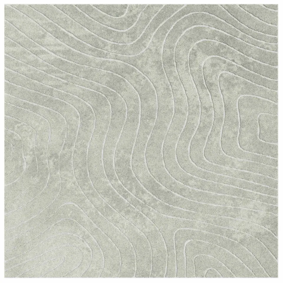 vidaXL Binnen- en buitentapijt PALMERAS Groen 200 x 200 cm Polyester