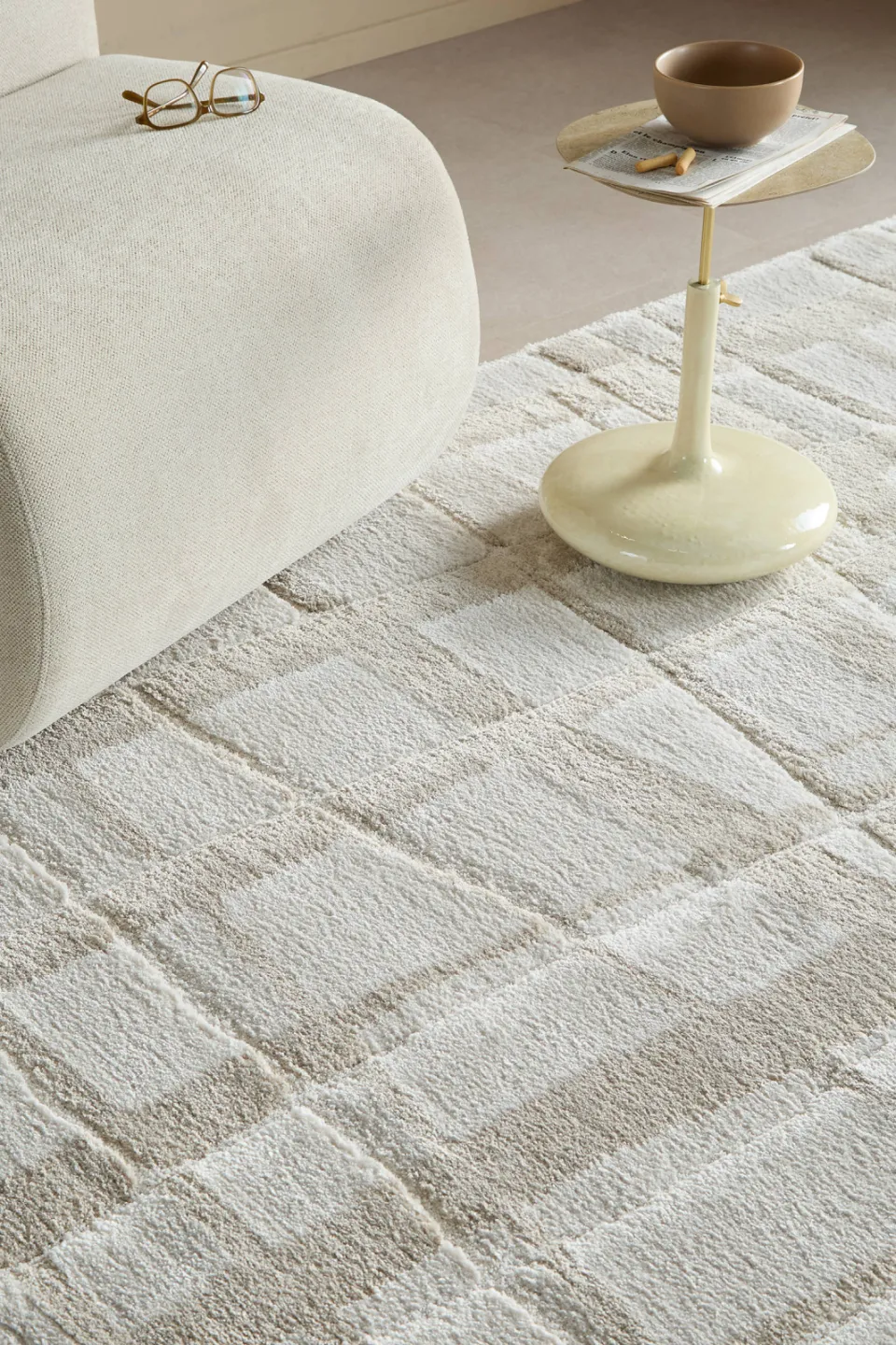 Studio LIVIT vloerkleed off white zand, foto 3
