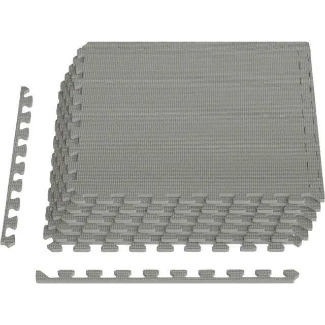 vidaXL Vloermatten - 6 - st - Grijs - 2,16 - m² - EVA - Schuim