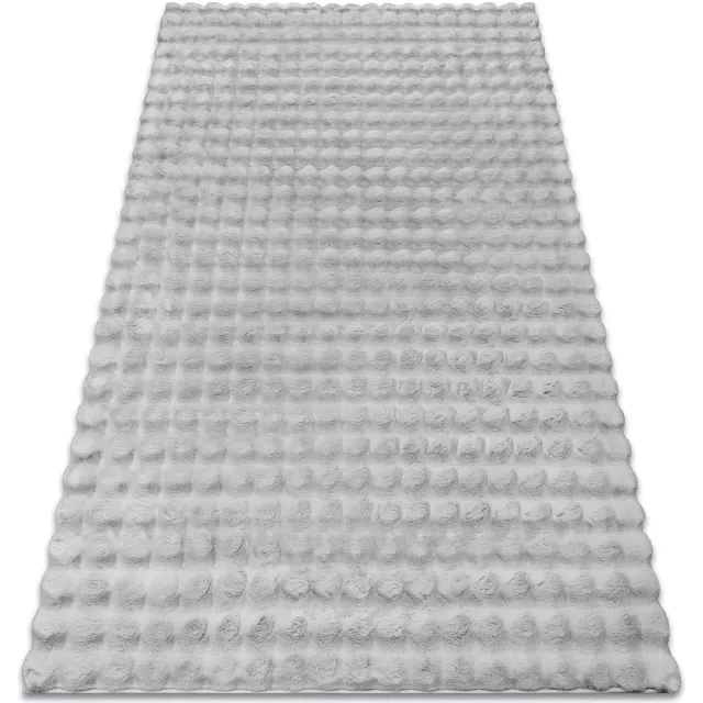 RUGSX Kleden Rugsx Tapijt BUBBLE zilver 21 IMITATIE VAN KONIJNENBONT