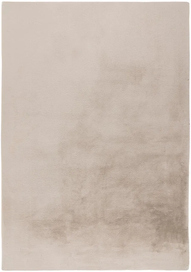 Padiro knus hoogpolig shaggy vloerkleed 160 x 230 cm - lichtbeige - modern effen ontwerp - voor vloerverwarming - van polyester