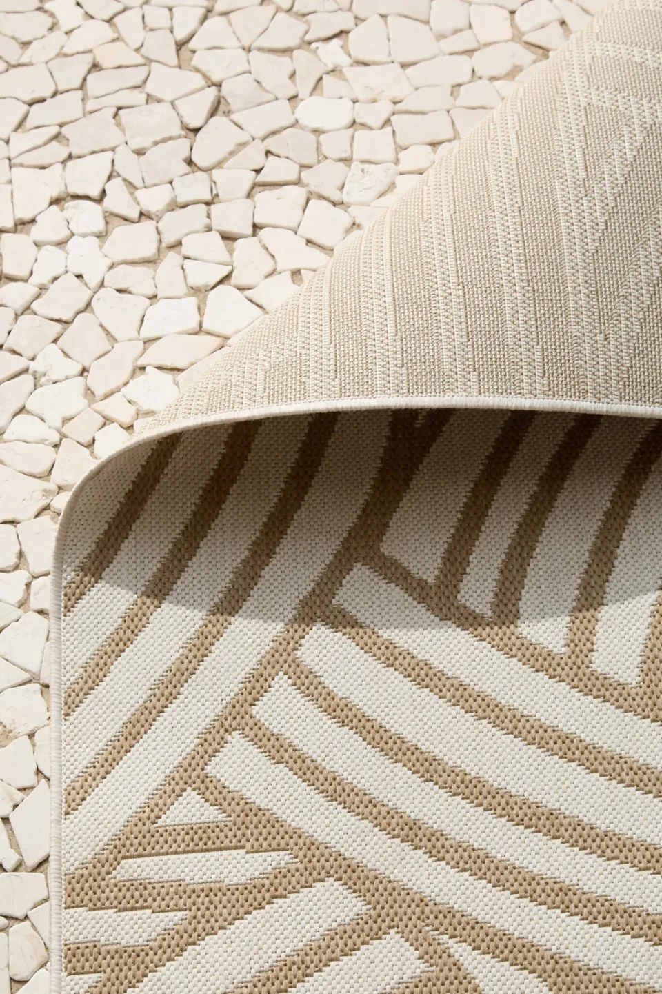 NOUS Living binnen- en buitenvloerkleed Turijn (230x160 cm) crème/beige, foto 4