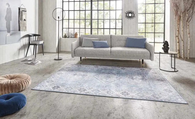 Nouristan Vintage vloerkleed Gratia - lichtblauw 120x160