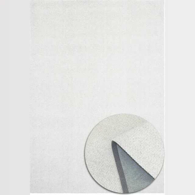 TESSO LIVING Vloerkleed - Handgeweven look - Zacht - Modern tapijt - Scandinavisch design - Wol en polyester - Woonkamer Slaapkamer Eetkamer Kinderkamer - Naturel Crème - 120cm x 170cm