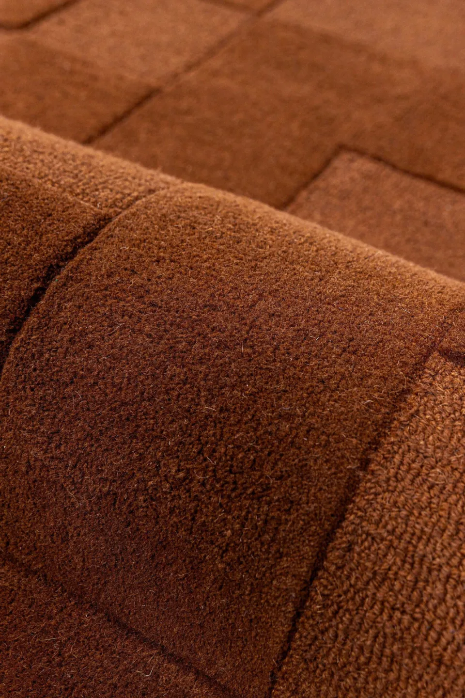Flair Rugs Checkerboard Wool Modern loper terra, foto 5