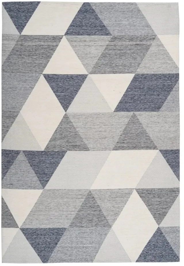 Dutch XXL Buitenkleed | Yoga | Geometrisch | Grijs/Crème | 80x150 cm | Buitentapijt | Tuintapijt Grijs / Crème