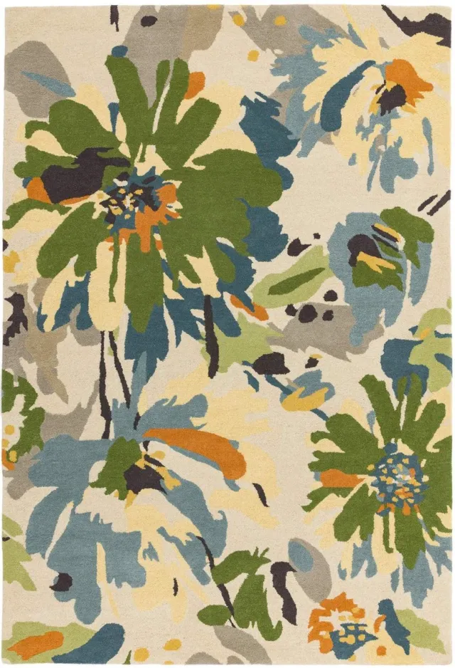 Eazy Living Easy Living - Reef-Floral-Green-multi Vloerkleed - 160x230 - Rechthoek - Laagpolig Tapijt - Modern - Meerkleurig