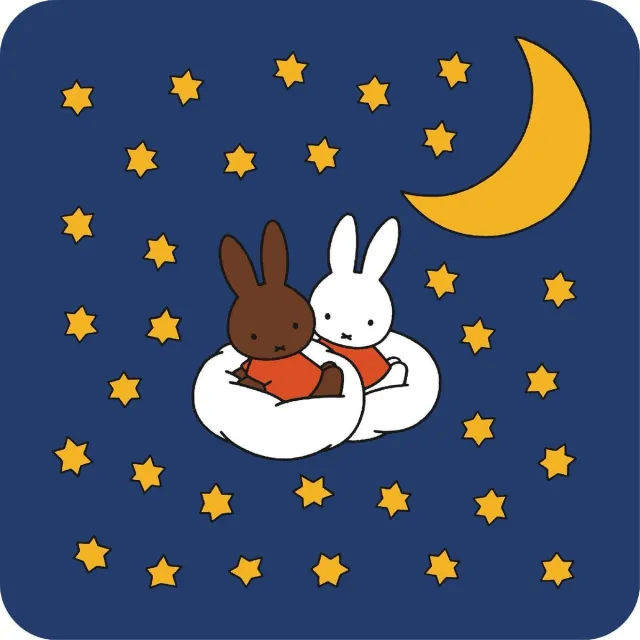 Kreisy Nijntje Sleep - Speelmat Pluche Nacht - Wasbaar - Antislip - 60x60 cm - Vierkant Blauw