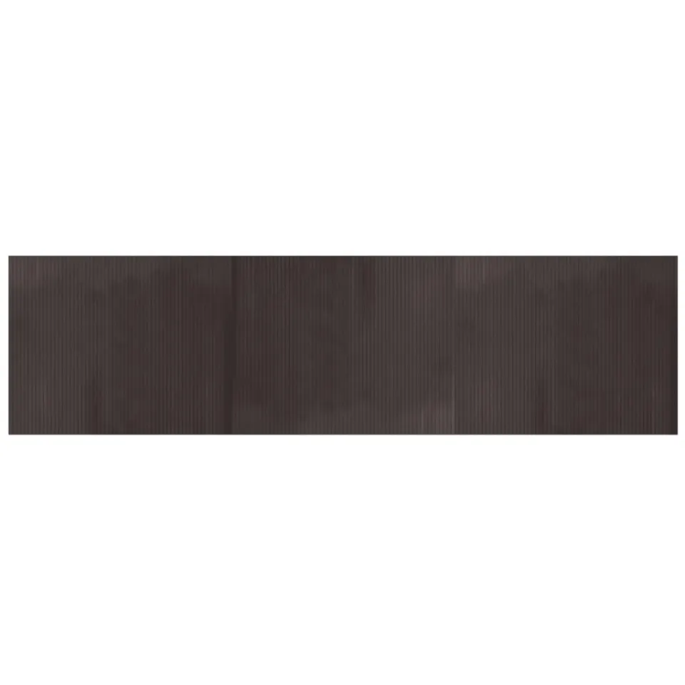 vidaXL Vloerkleed rechthoekig 80x300 cm bamboe donkerbruin bruin, foto 3