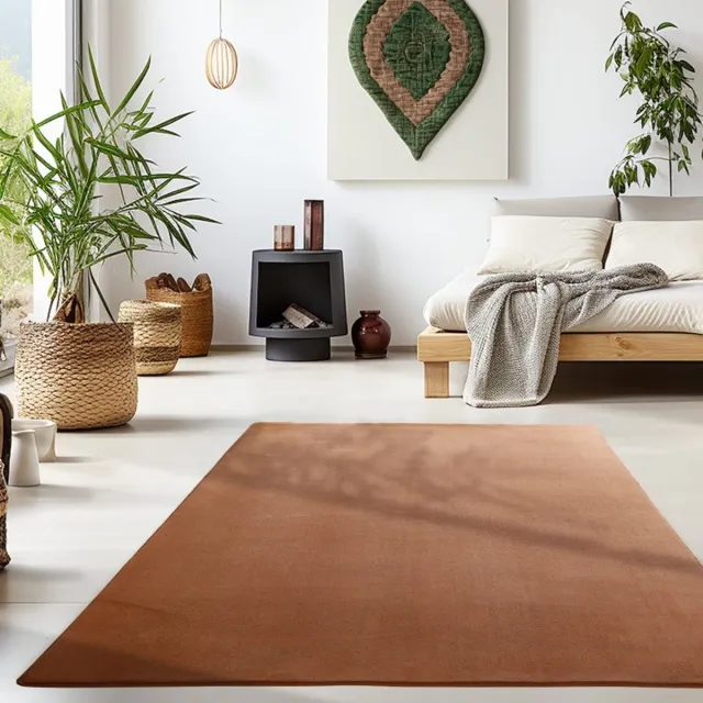 TapisTrend Designer tapijt Bruin 160x230 cm Binnenkleed, voor de woonkamer, comfortabel, natuurlijke uitstraling, geschikt voor dagelijks gebruik, wasbaar