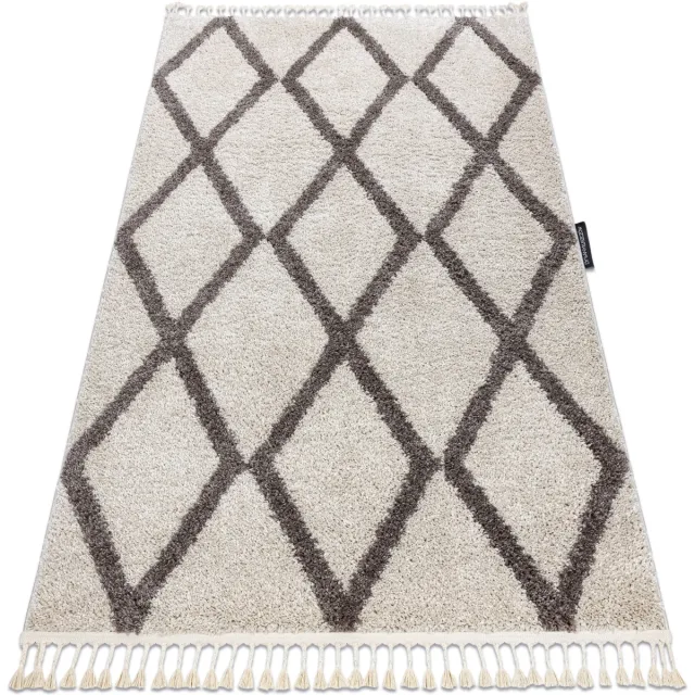 RUGSX Kleden Rugsx Tapijt BERBER TROIK crème rand , Barber 80x150 cm Beige