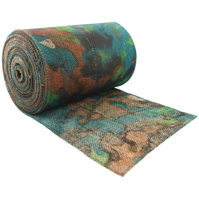 vidaXL Tuin - Jute - Net - 25 - cm - x - 5 - m - 280 - gsm - 100% - Tossa - Jute - Camouflage