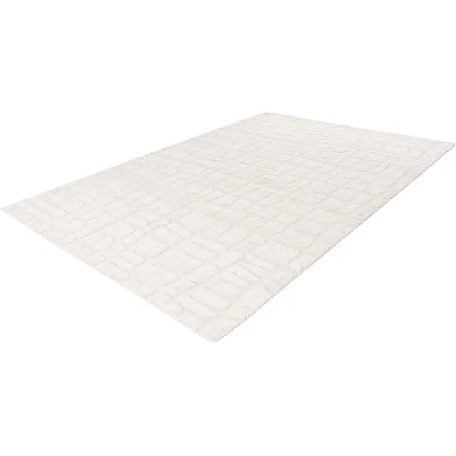 Lalee Lotus vloerkleed geometrisch tapijt bohemienstijl scandinavisch karpet hoog laag polig 120x170 cm ivory gebroken wit