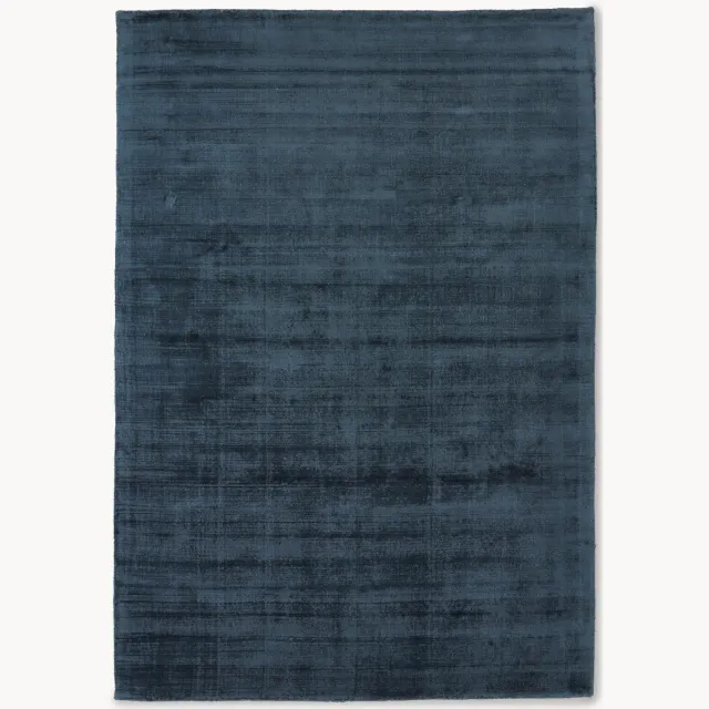 Westwing Collection Handgeweven viscose vloerkleed Jane Blauw