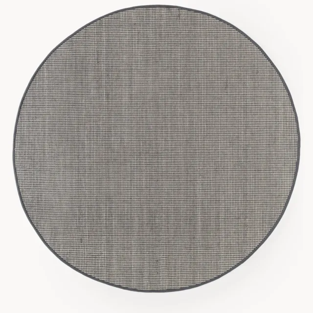 Westwing Collection Rond wollen vloerkleed Amaro, handgeweven Grijs