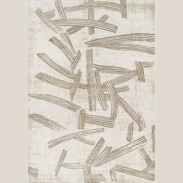 Louis de Poortere Wasbaar Binnen & Buiten Vloerkleed - 240 x 240 cm - Louis De Poortere Kanji Dune - Laagpolig Tapijt - Gerecycled PET - Made in Belgium - Circulair Wit
