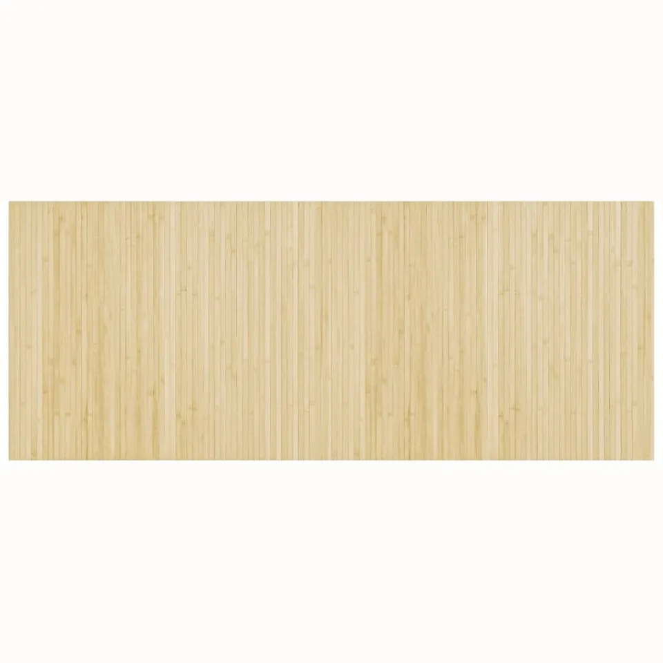 vidaXL Vloerkleed rechthoekig 80x200 cm bamboe lichtnaturel beige, foto 3