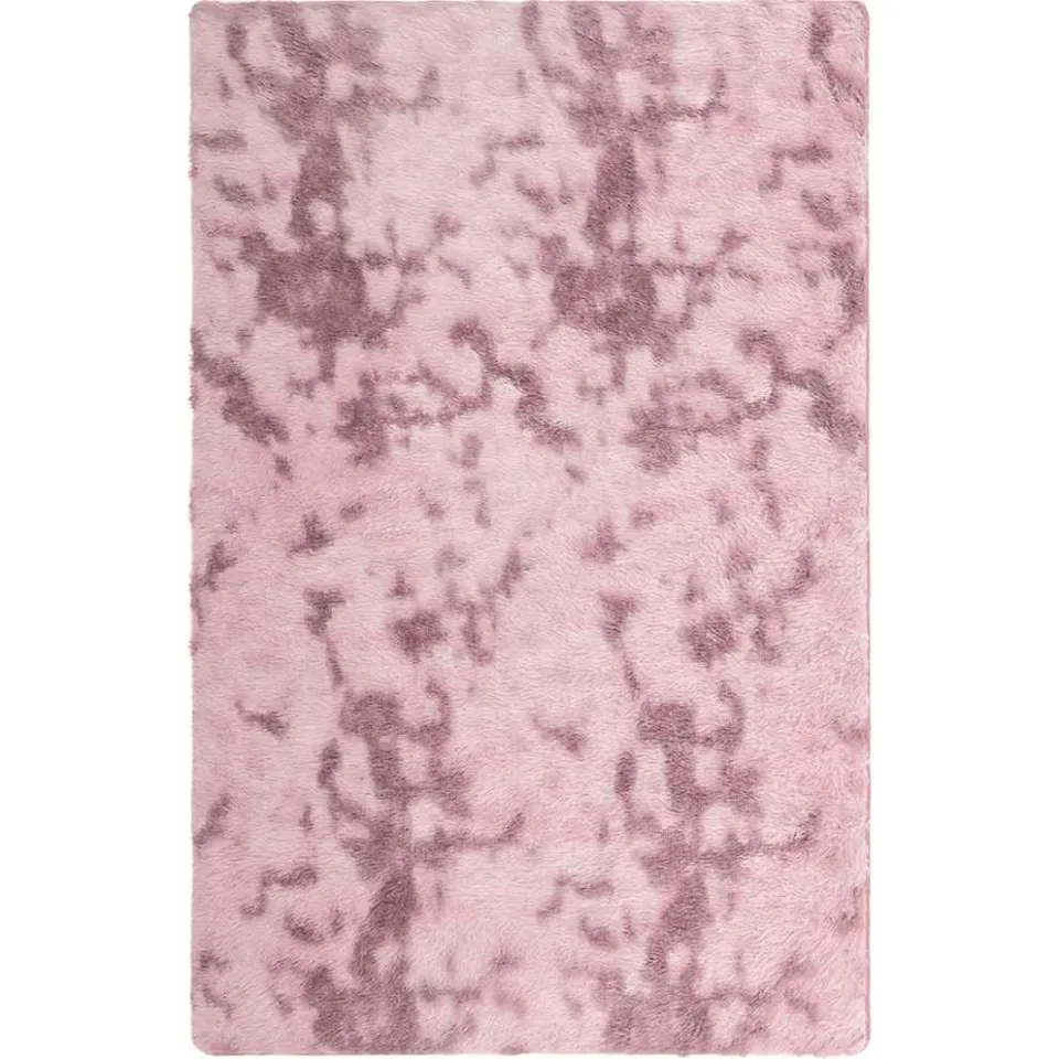 vidaXL Hoogpolig vloerkleed NAVARRA 130x200 cm polyester stoffig roze, foto 3