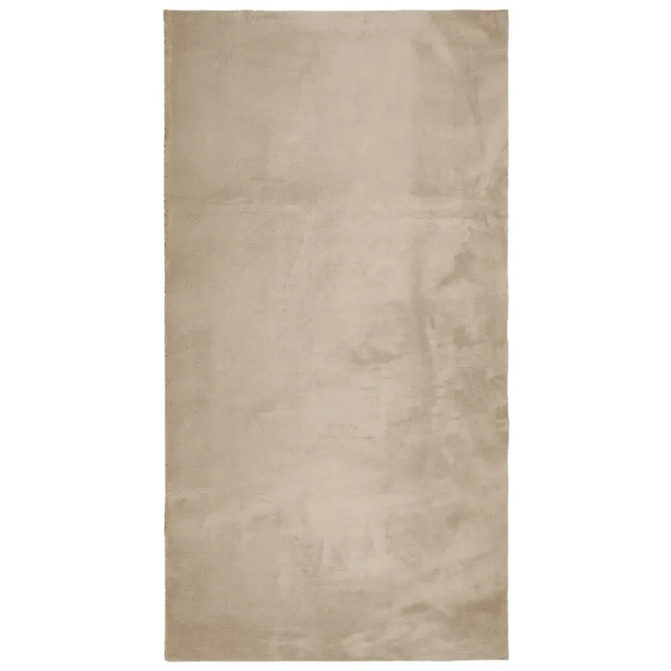vidaXL Vloerkleed HUARTE laagpolig zacht wasbaar 80x150 cm zandkleurig, foto 3