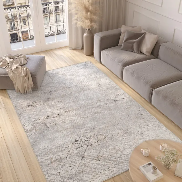 Tapiso Valley Vloerkleed Grijs Tapijten Woonkamer Vintage Maat- 160x220 Beige Grijs 2
