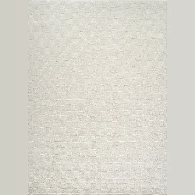 Surya Irina vloerkleed modern scandinavisch ruitpatroon wit