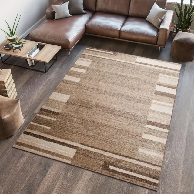 Tapiso Sari Vloerkleed Woonkamer Tapijt Modern Karpet Maat- 200x290 Beige1