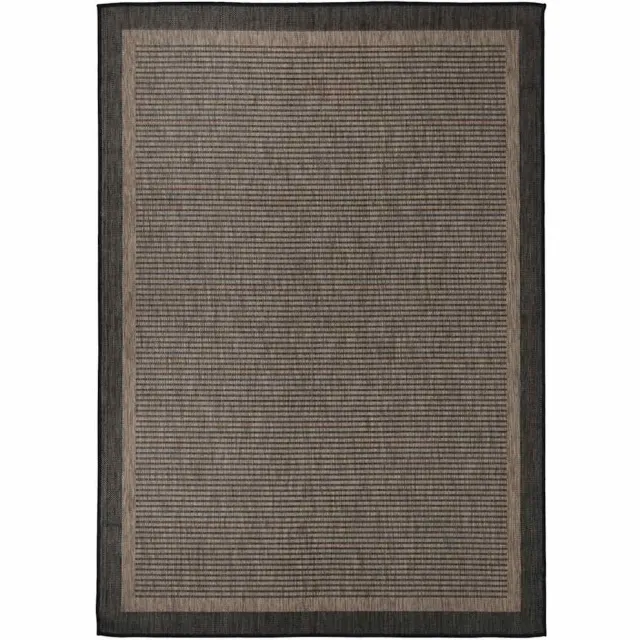 vidaXL Buitenkleed platgeweven 140x200 cm donkerbruin