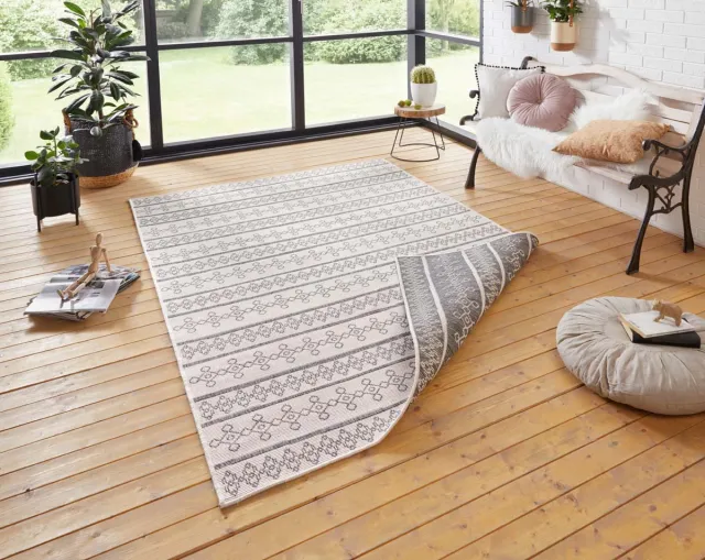 Northrugs Binnen & buiten vloerkleed Madeira - grijs/creme 120x170