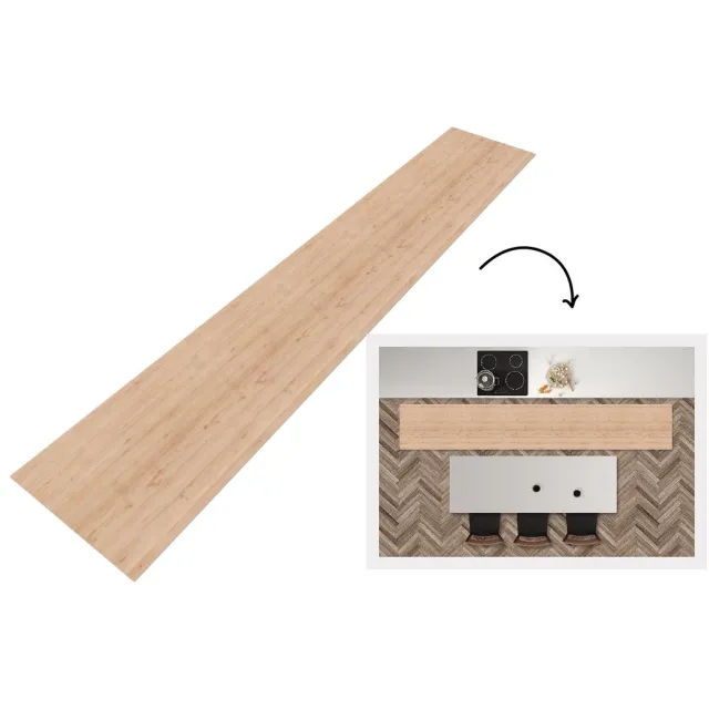 KitchenYeah Keukenloper 300x50 cm - Keukenmat vinyl Hout - Patronen - Planken - Keukenmatten loper - Keuken vloerkleed tapijt Hout - Planken