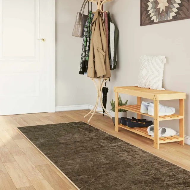 vidaXL Vloerkleedloper MARSA Bosgroen 80 x 300 cm Polyester en PVC, foto 2