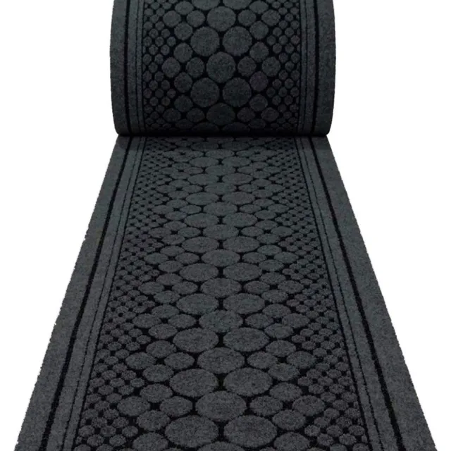 JYG tapijtloper Stone Antraciet 66 x 1200cm (=12m) Keukenloper - Anti Slip - snijdbaar