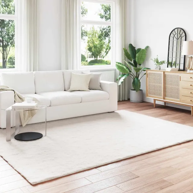 vidaXL Antislip vloerkleed van imitatie konijnenbont OLITE crème, foto 2