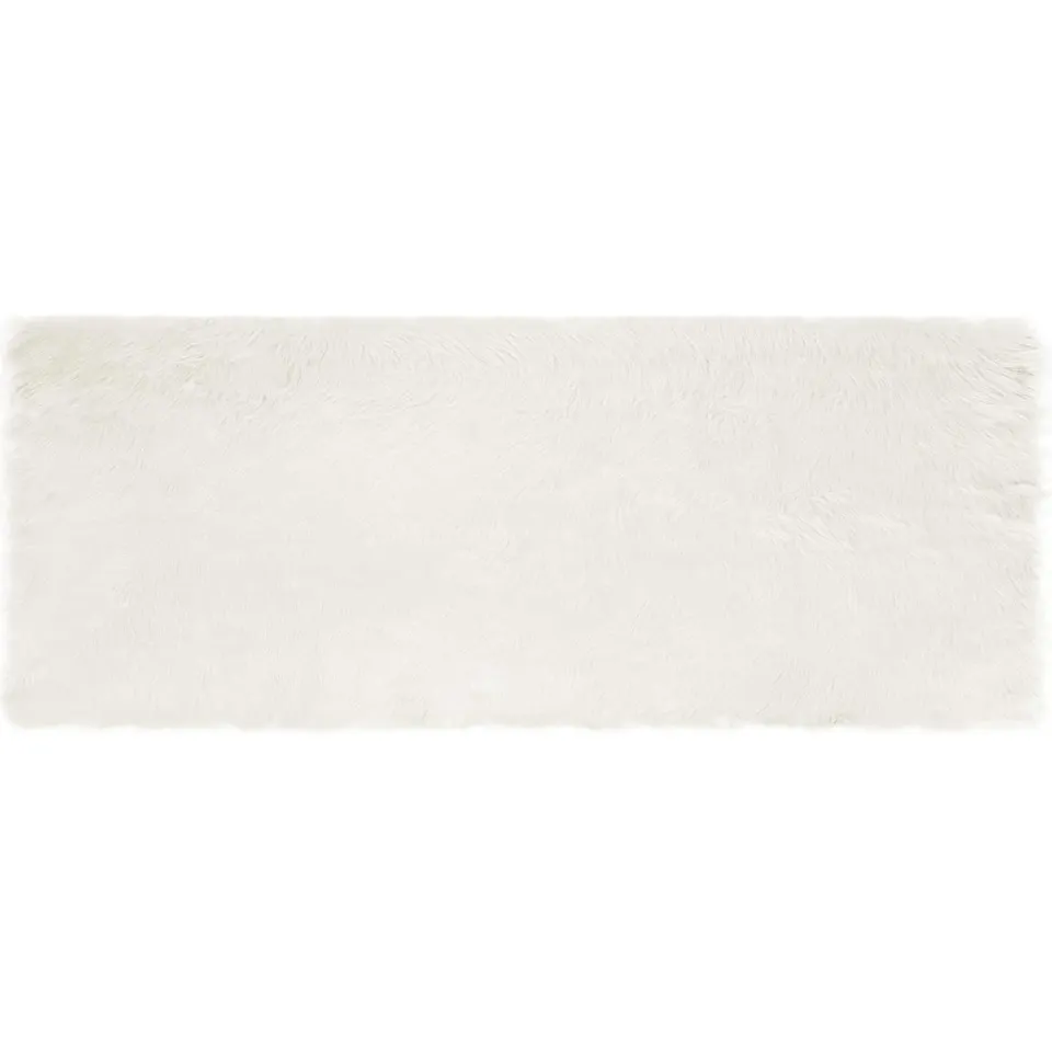 vidaXL Tapijt van imitatie TAFALLA Wit 80 x 200 cm Polyester