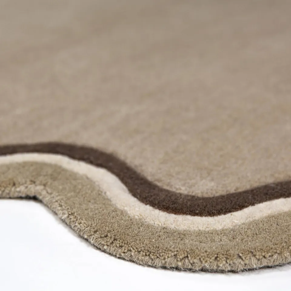 Flair Rugs Leo Scallop Border vloerkleed taupe, foto 4