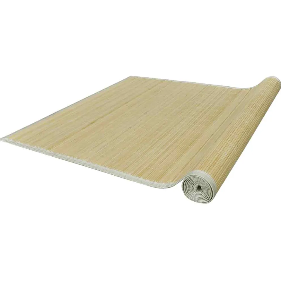 vidaXL Tapijt rechthoekig 80x300 cm bamboe naturel Beige