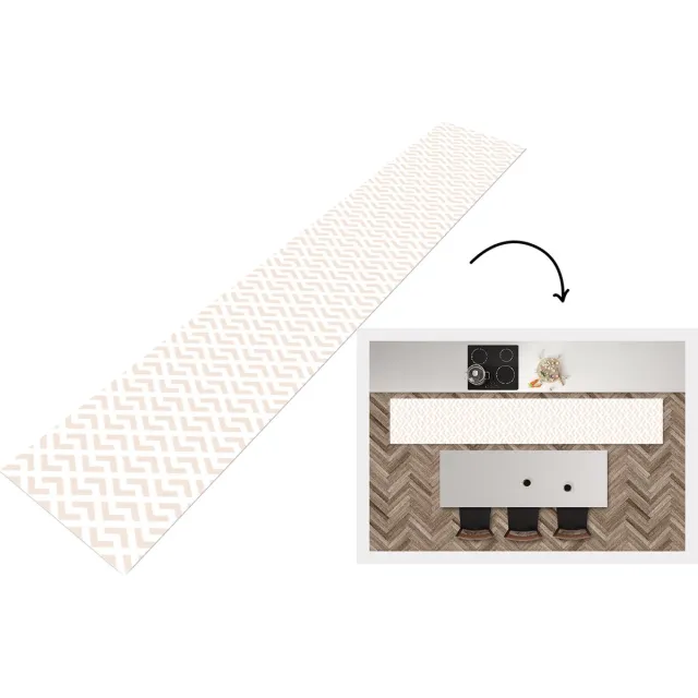 KitchenYeah Keukenloper - Loper keuken - Abstract - Patronen - Design - Lijn - Keukenloper vinyl Multicolor