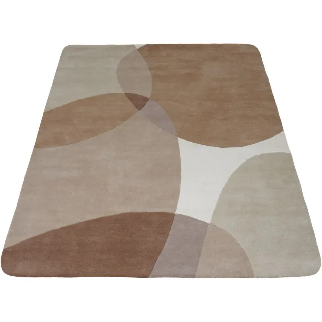 Veer Carpets Vloerkleed Abstract Beige/Bruin - Rounded Corners 230 x 330 cm