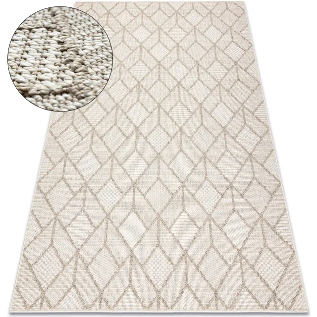 RUGSX Kleden Rugsx Tapijt JERSEY 19231 beige - Geometrisch structuree 180x270 cm