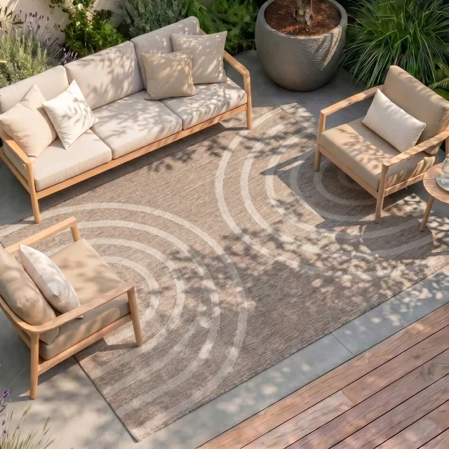 Fraai buitenkleed - Sierra Arches Beige/Creme - 160x230cm