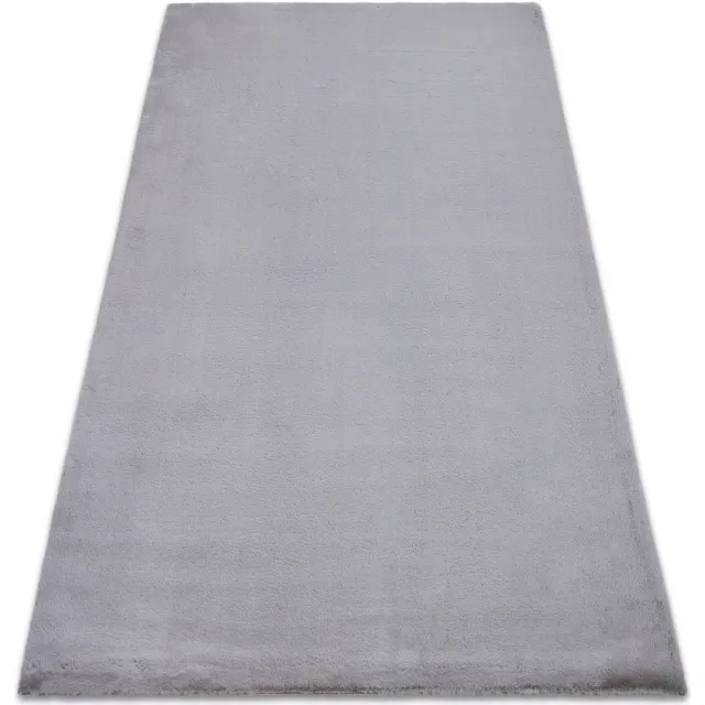 RUGSX Kleden Rugsx Tapijt BUNNY zilver IMITATIE konijnenvacht 120x170 cm Grijs