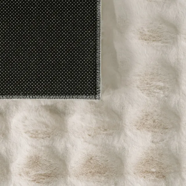 TT Home Woonkamertapijt langpolig woonkamertapijt ruitvormig zacht 3D-ontwerp 120 x 160 cm Rechthoek 120 x 160 cm Rechthoek beige